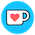 The kofi logo of a coffee mug